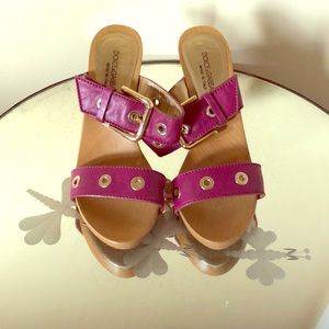 Dolce & Gabbana leather mule clog sandals